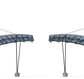 现代园区大门SU模型下载
